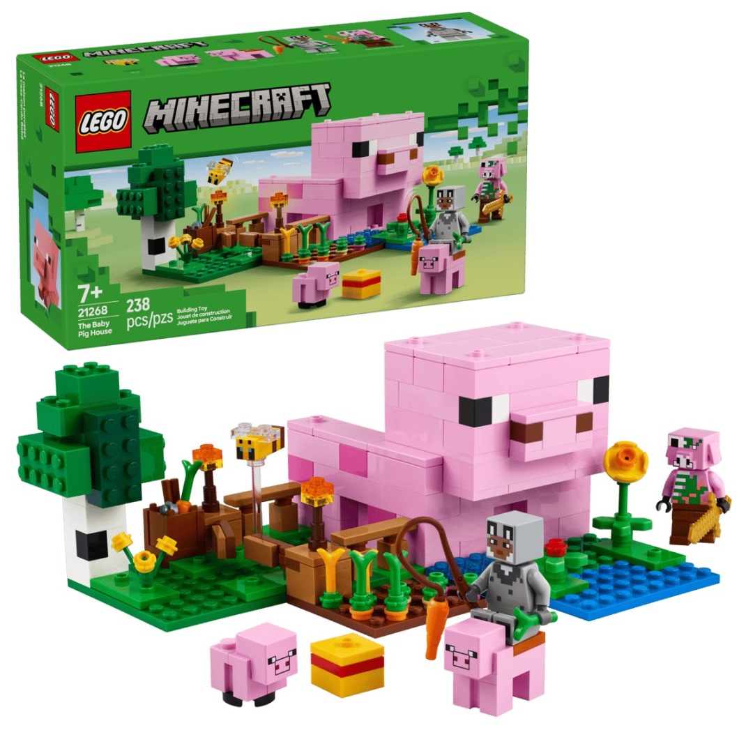 8347a647ed95af92451a0edb09f03271.jpg LEGO Minecraft 21268 The Baby Pig House - Image 1