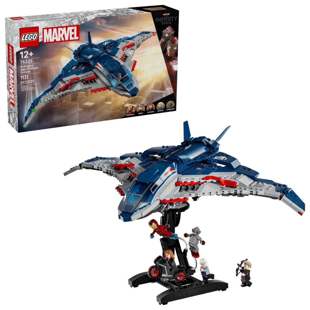83b9b1ee8443535579e91f20c3d8f7e0.jpg LEGO Marvel 76325 Age of Ultron Quinjet - Image 1