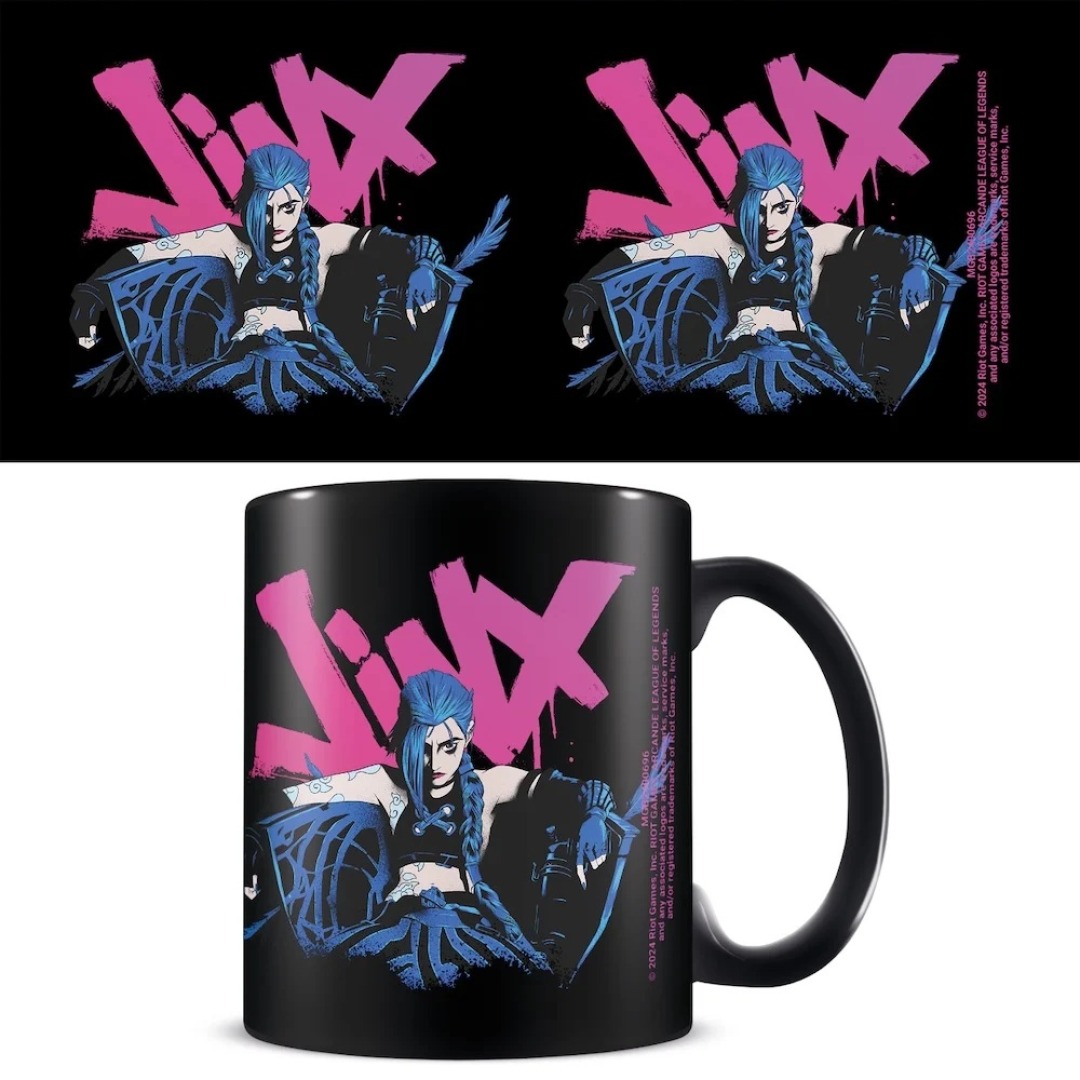 9333b09f24bd2dfbc7d751359e5a15f8.jpg League Of Legends Arcane Jinx Black Pod Mug - Image 1