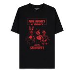 Five Nights At Freddy's Can You Survive Black T-Shirt (XXL)