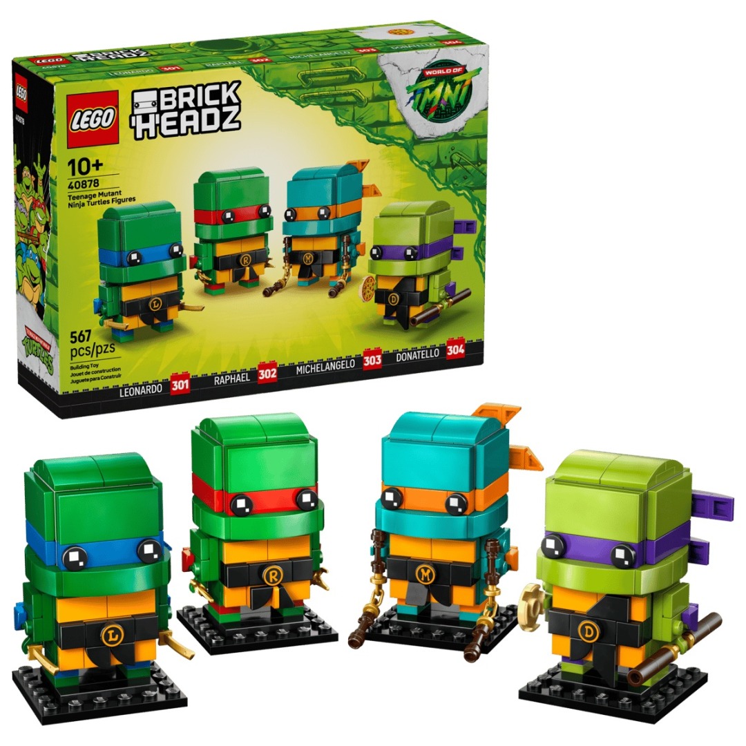 9f33e0e74c6b5f1e4ef4807545322739.jpg LEGO BrickHeadz 40878 Teenage Mutant Ninja Turtles Figures - Exclusive - Image 1
