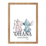 Disney Stitch & Angel Ohana Means Family Framed Lamp