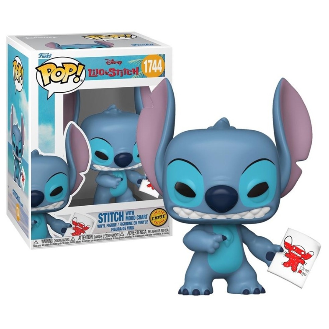 c70af1904ea15e4a834c6e6743cb73fb.jpg Funko POP! Disney Lilo & Stitch N° 1744 - Stitch with Mood Chart Chase Edition - Image 1