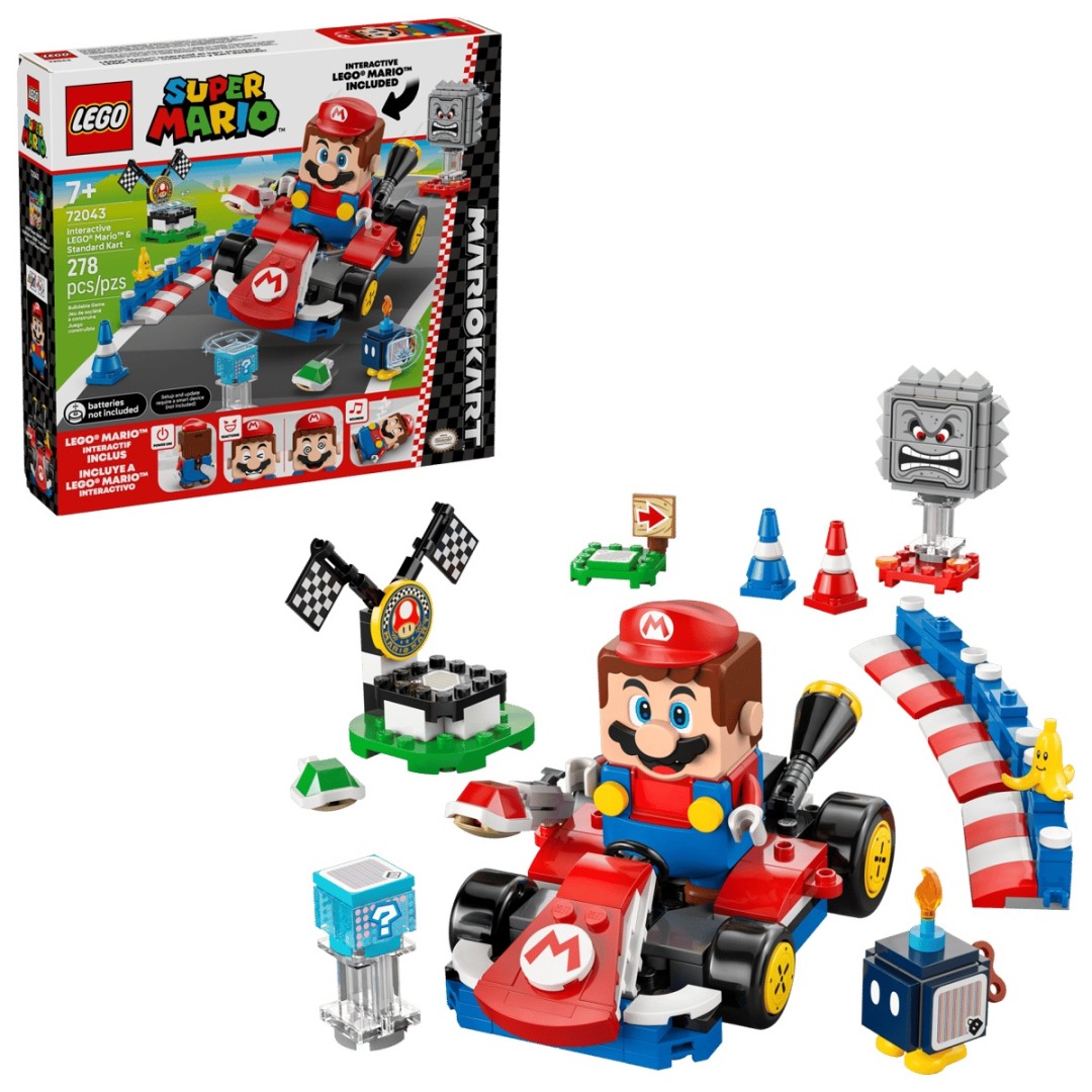 f3cd1eba1e47ba777fb554b52c3498ce.jpg LEGO Super Mario 72043 Interactive LEGO Mario and Standard Kart - Image 1