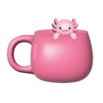 Kawaii Axolutely Ceramic Mug with Charm