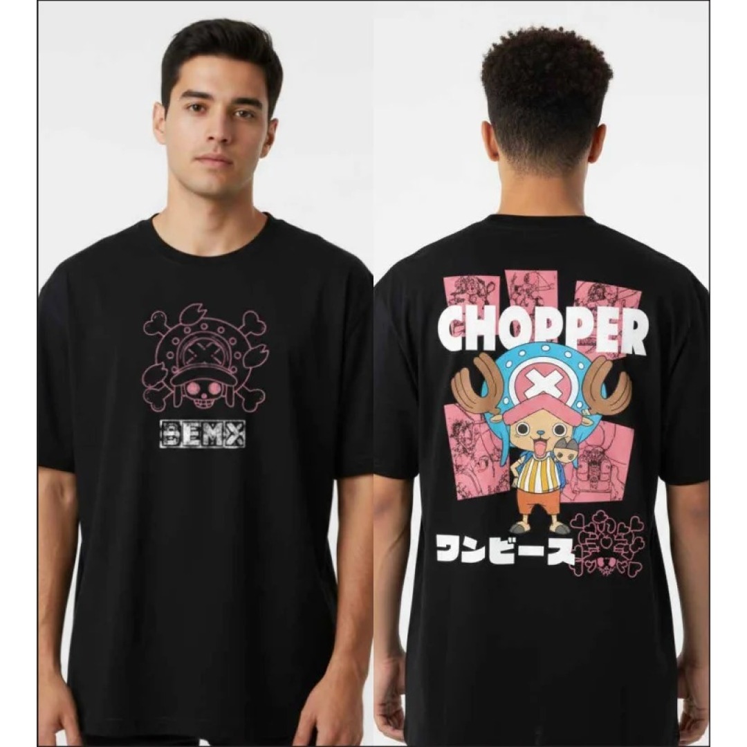 36093a628b3be0f748a2f3242f004df2.jpg One Piece Chopper Black T-Shirt (XL) - Image 1
