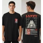 One Piece Monkey D. Luffy Black T-Shirt (M)