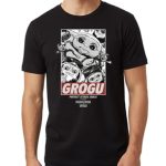 Star Wars The Mandalorian & Grogu Protect Attack Snack Black T-Shirt (M)