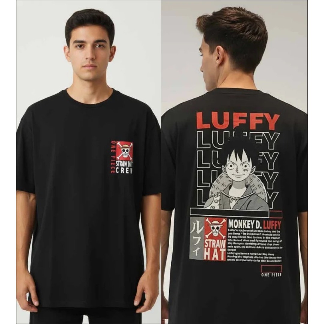 5706809d6b00a129fcafe15696c701d7.jpg One Piece Monkey D. Luffy Black T-Shirt (S) - Image 1
