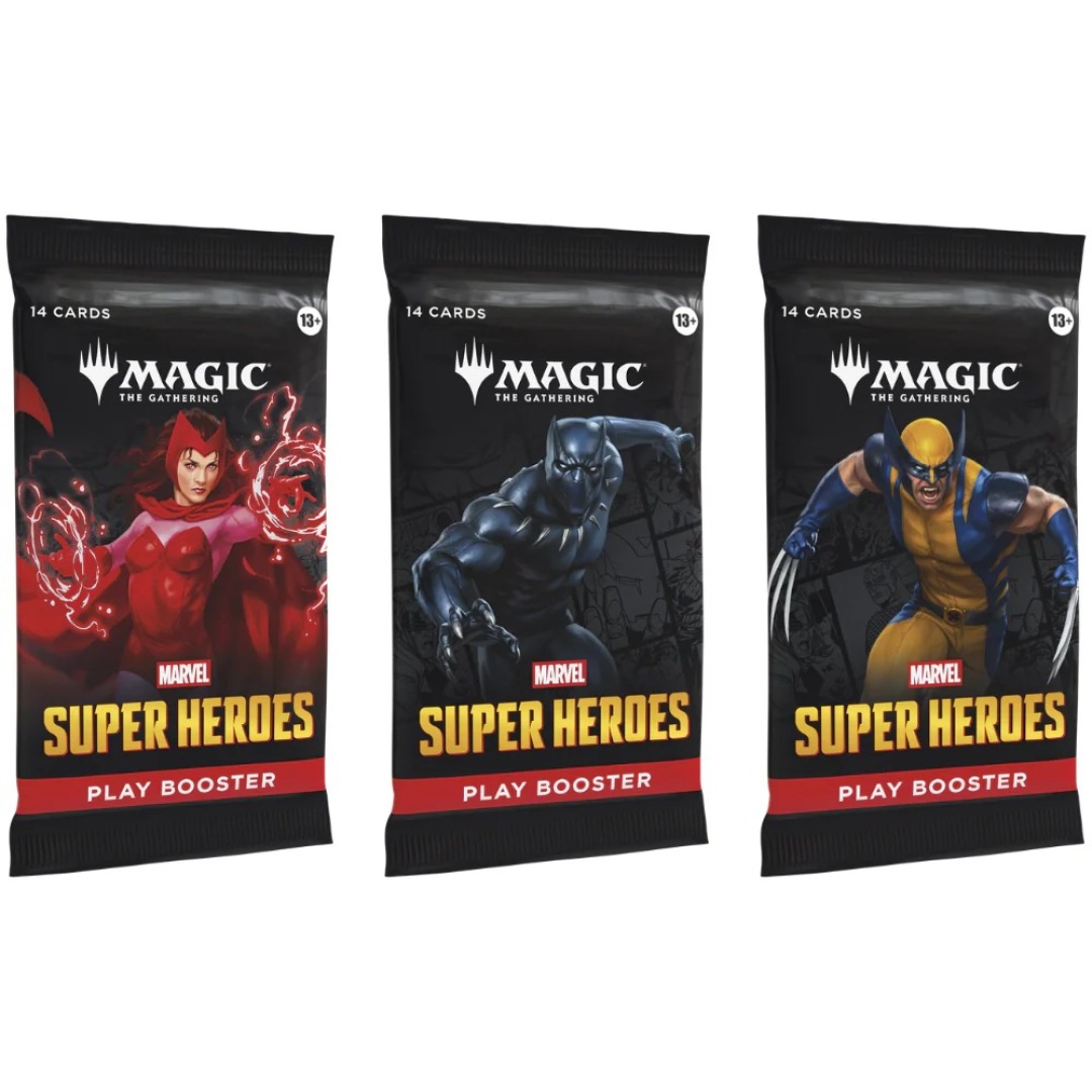 6af39f9d22f8c4af78bc2d20e02f6a41.jpg Magic The Gathering TCG: Marvel Super Heroes Play Booster Pack - Image 1