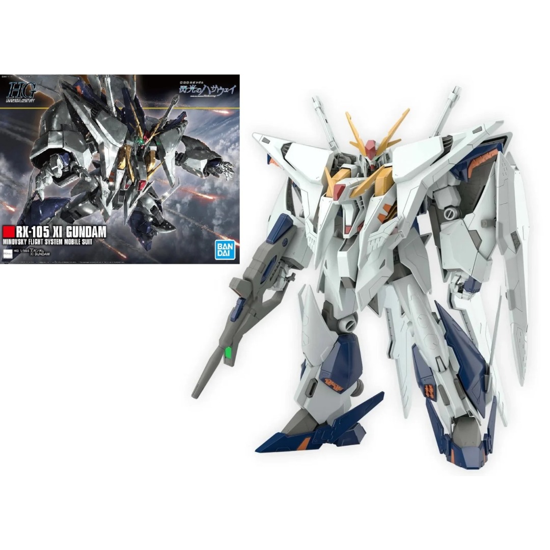 70ccc58b4e18ee2f38ba210e83412d44.jpg Gundam XI Gundam HGUC 1/144 Bandai Model Kit - Image 1