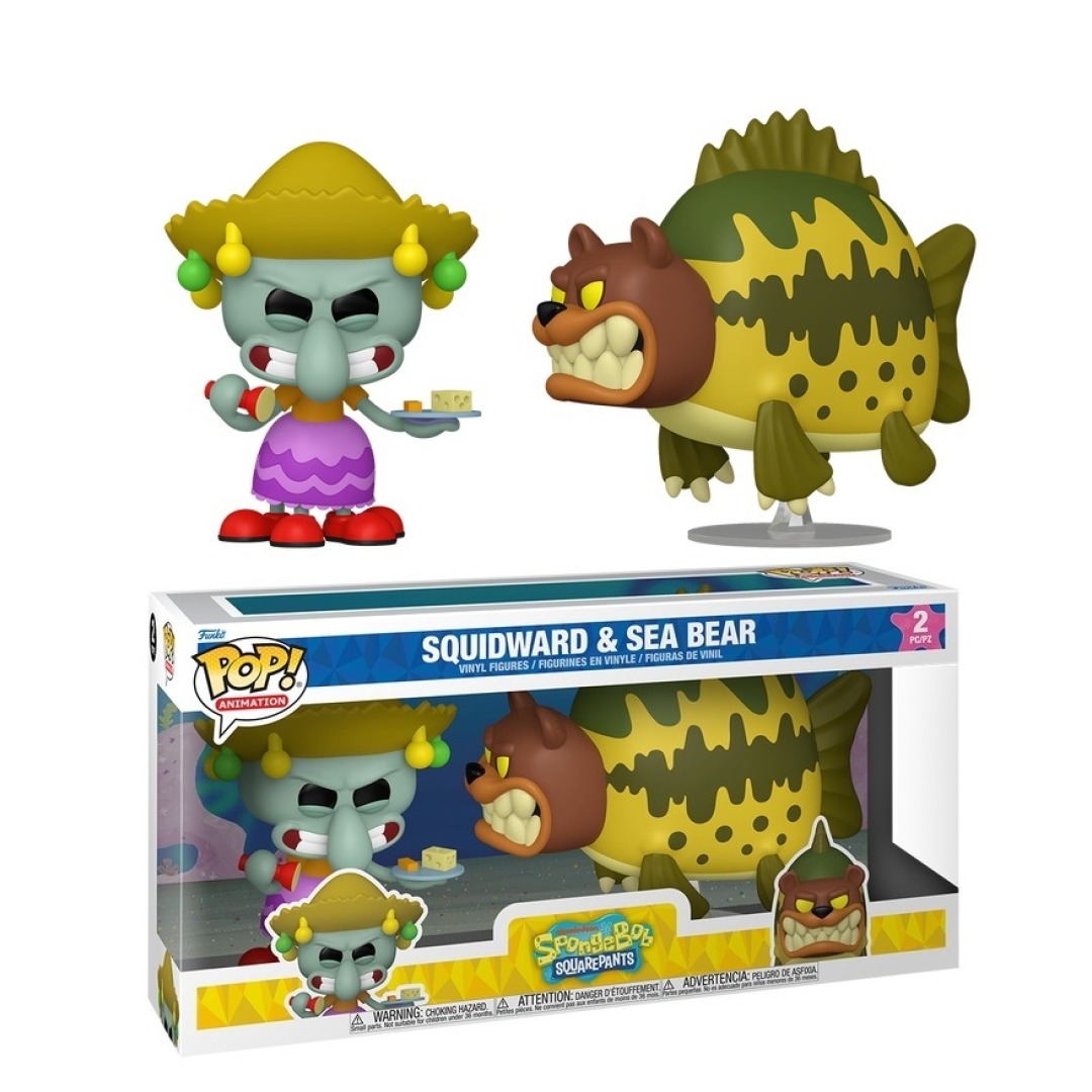 817b04f4e63b4e4dd7167217e2acfbac.jpg Funko POP! Spongebob Squarepants 2 Pack - Squidward & Sea Bear - Image 1
