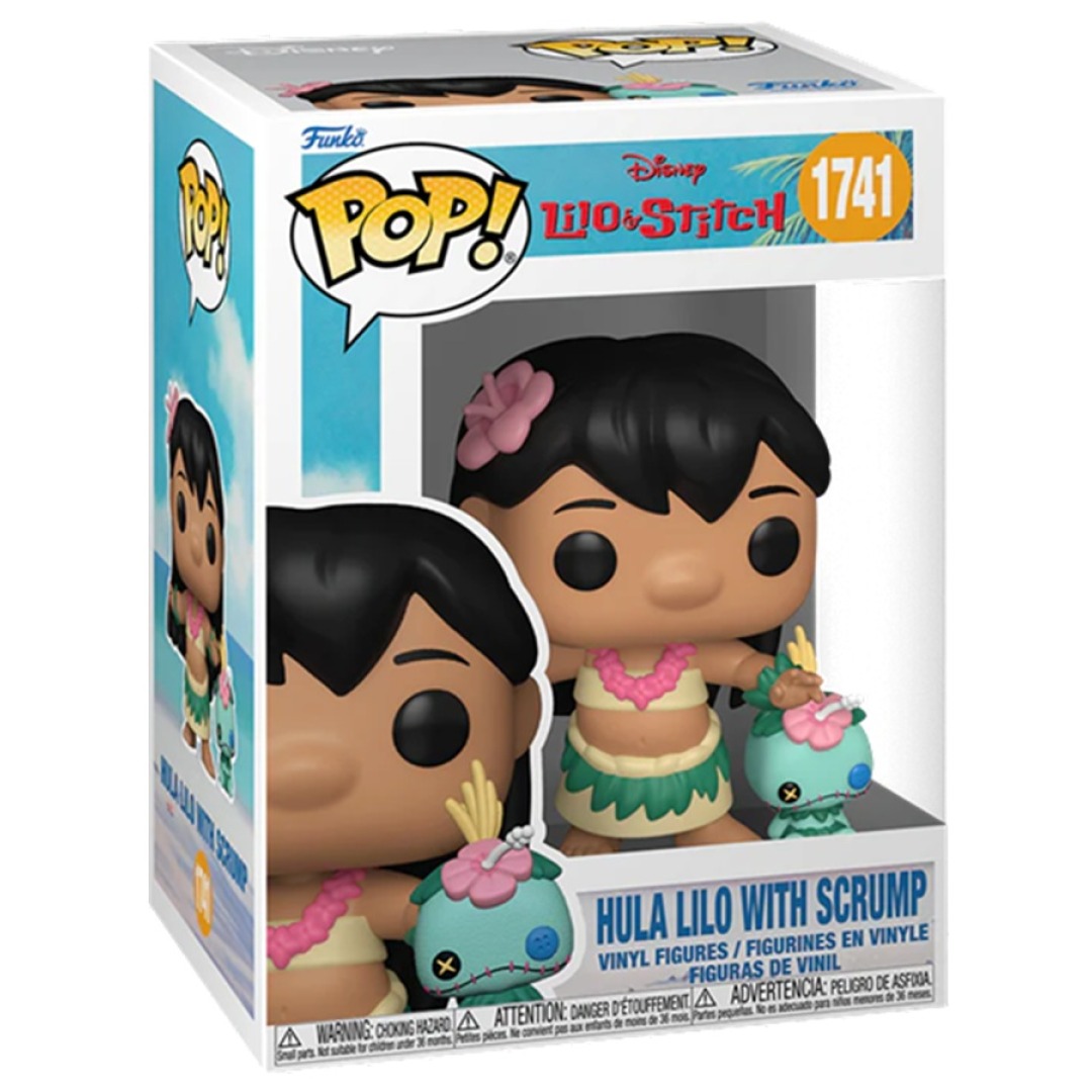 9c213f39bebd7745cafb76dbb7dab453.jpg Funko POP! Disney Lilo & Stitch N° 1741 - Hula Lilo With Scrump - Image 1