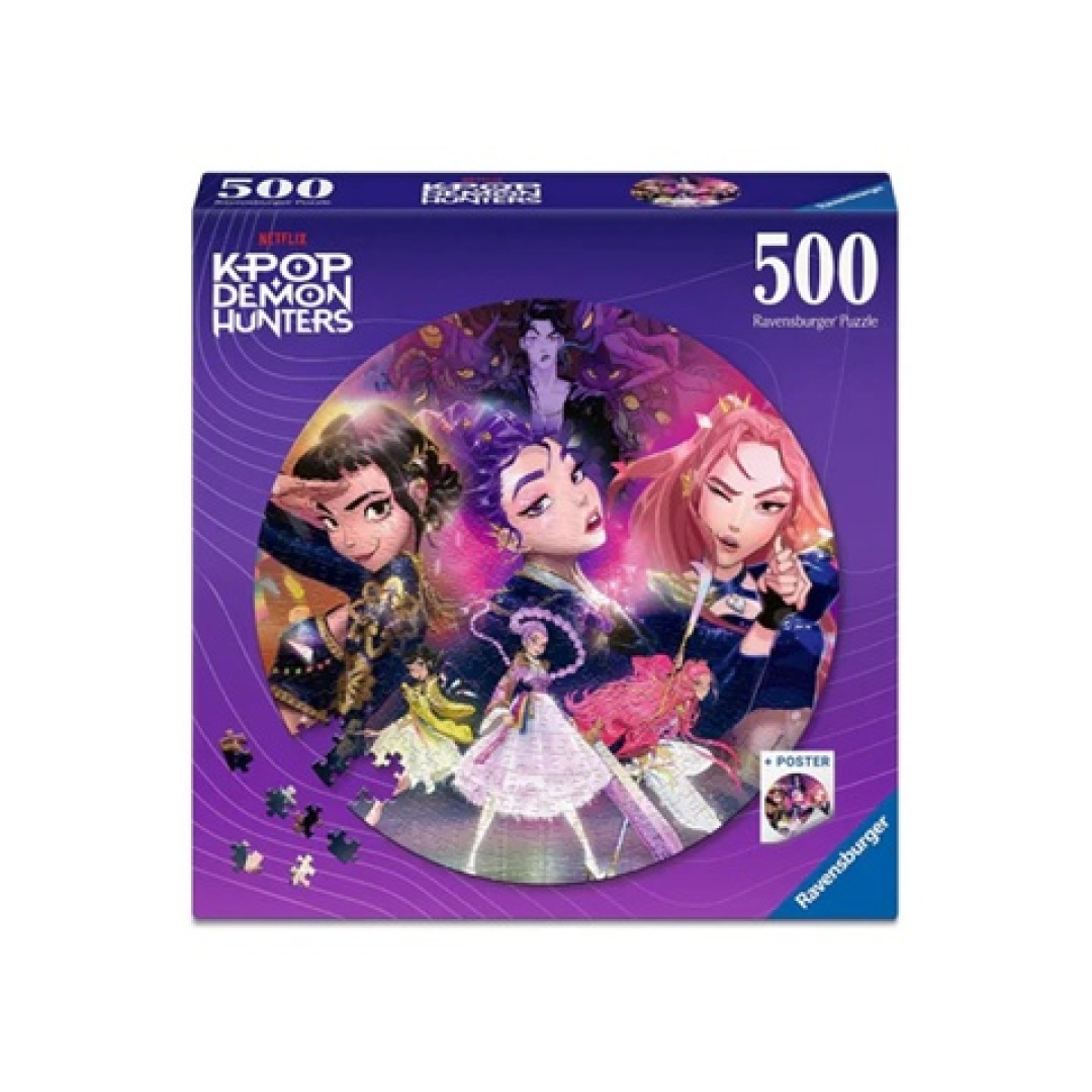 a03d6131b1874a49e13eb62b49a81f4f.jpg K-Pop Demon Hunters Round Puzzle 500 Pieces - Image 1