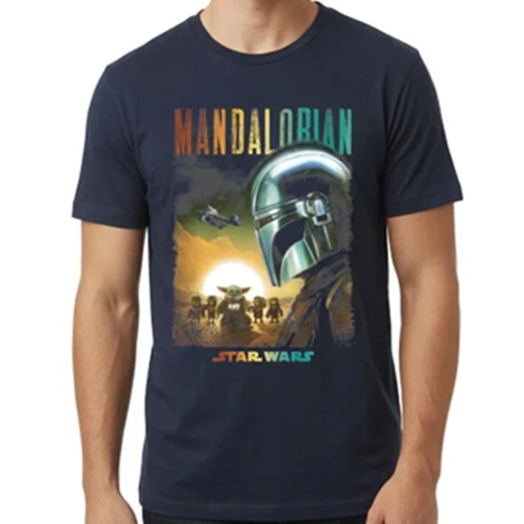a127ae0434d1fbe61037882a01f289e3.jpg Star Wars The Mandalorian & Grogu Navy T-Shirt (M) - Image 1