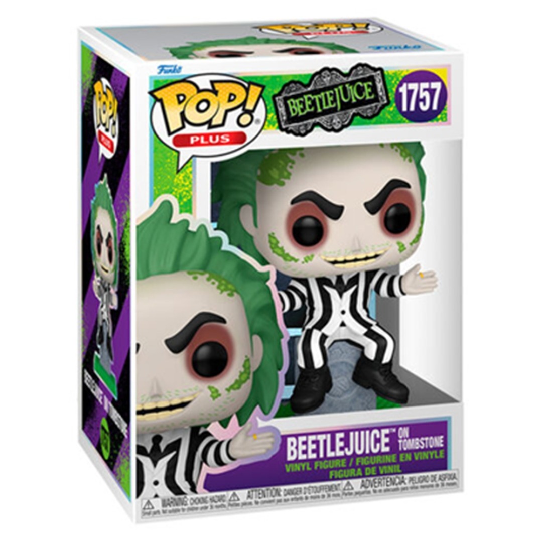 cd07deb1f27a46b5cdc83cc97bf8ffab.jpg Funko POP! Beetlejuice N° 1757 - Beetlejuice On Tombstone - Image 1