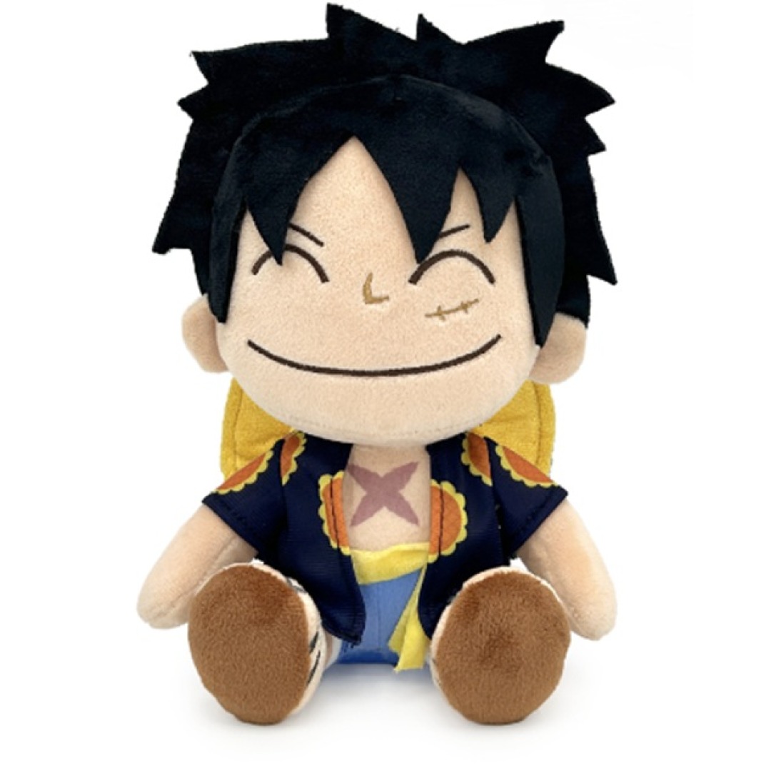 df78156d89133591a609cd3b2863e4c7.jpg One Piece Luffy Rosa Dress Sitting Plush 22cm - Image 1