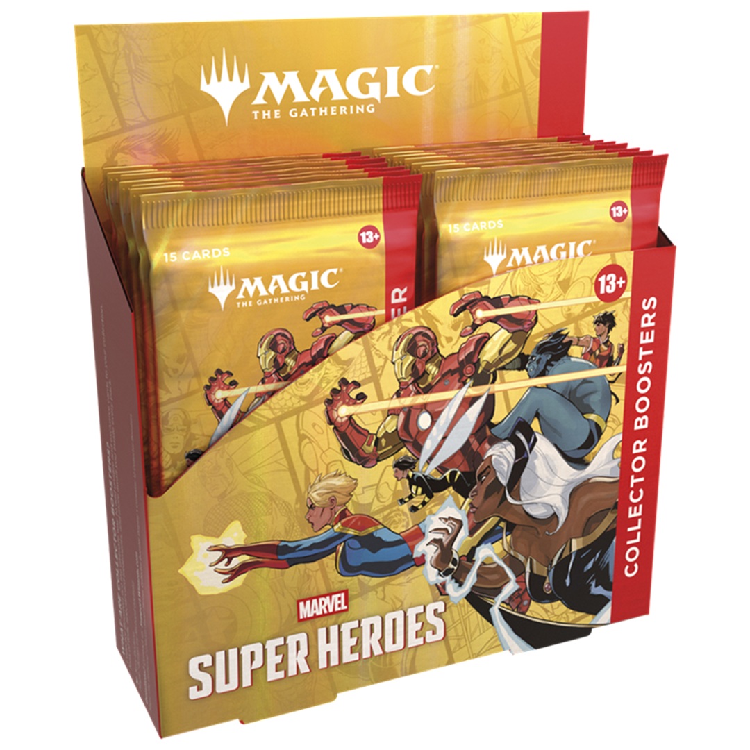 ec0477db7b9e7e3eeca7bdbbabedbd53.jpg Magic The Gathering TCG: Marvel Super Heroes Collector Booster Box - Image 1