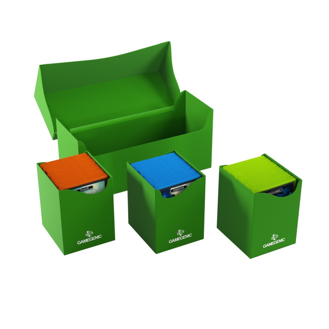 ef095745474464c380d88e03959e69b4.jpg Gamegenic Triple Deck Holder 300+ XL Green - Image 1