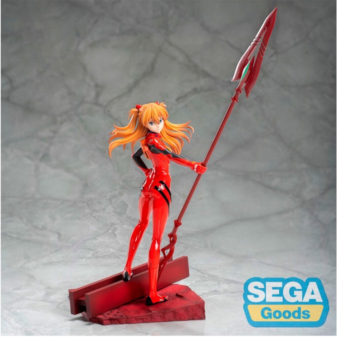f4fd3aae36257e68f1707e930fd28424.jpg Evangelion Asuka X Spear of Cassius Luminasta Sega Goods Figure - Image 1