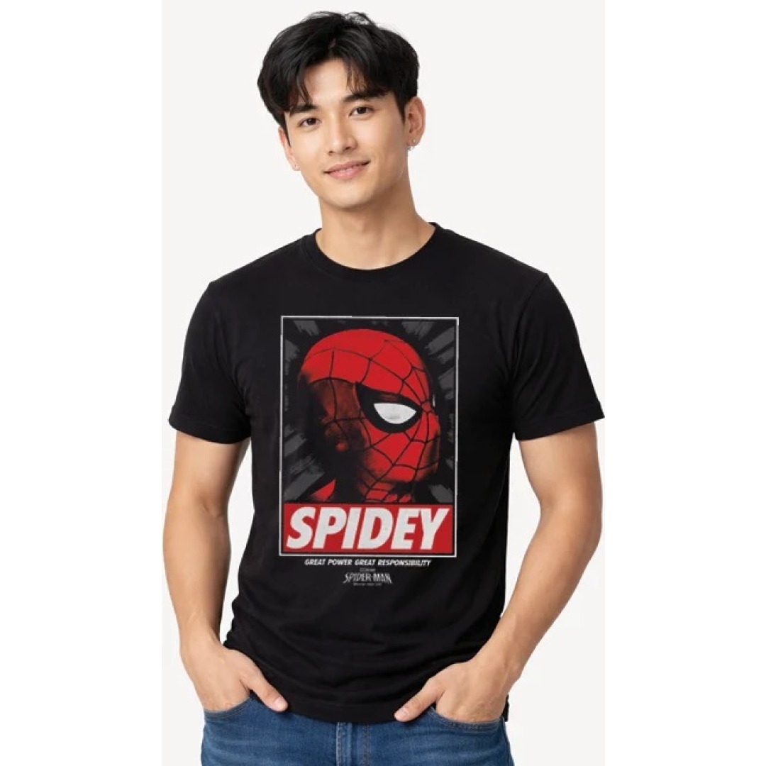 0e12091536cae9918e044c8d026b6347.jpg Marvel Spider-Man Brand New Day Spidey Black T-Shirt (L) - Image 1
