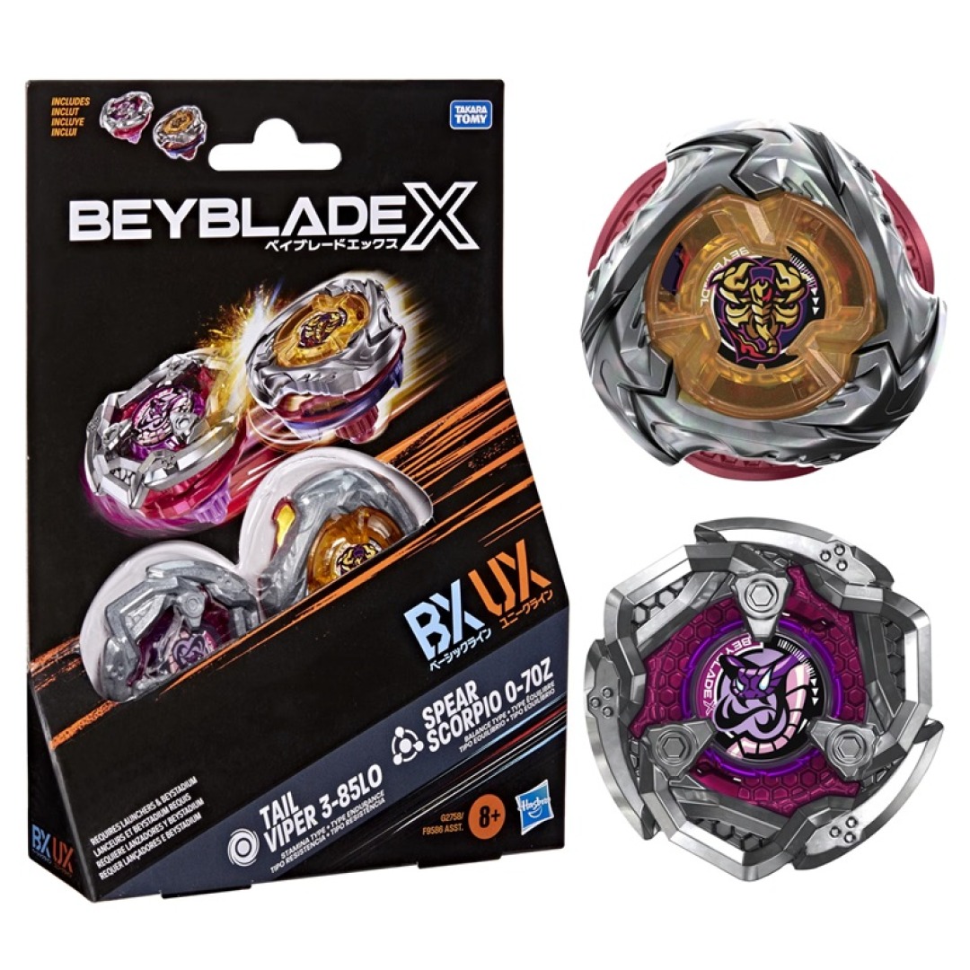 17d75ea082e78a47102725554a244c36.jpg Beyblade X Tail Viper 3-85LO & Spear Scorpio 0-70Z Hasbro - Image 1