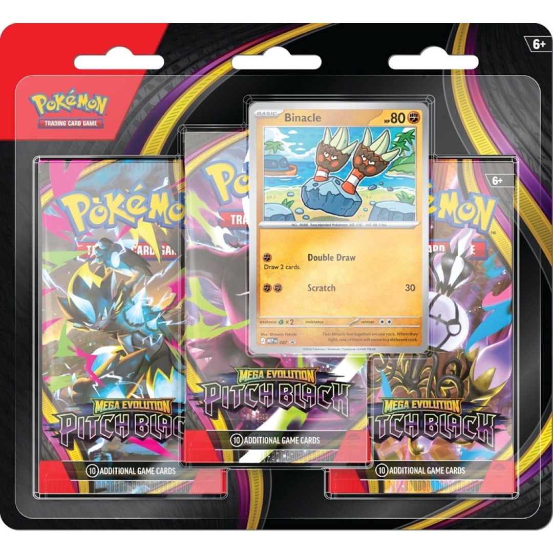 19be0dc40538b3087e5f85e4415d1ad1.jpg Pokemon TCG: Pitch Black 3-Booster Blister Pack - Image 1