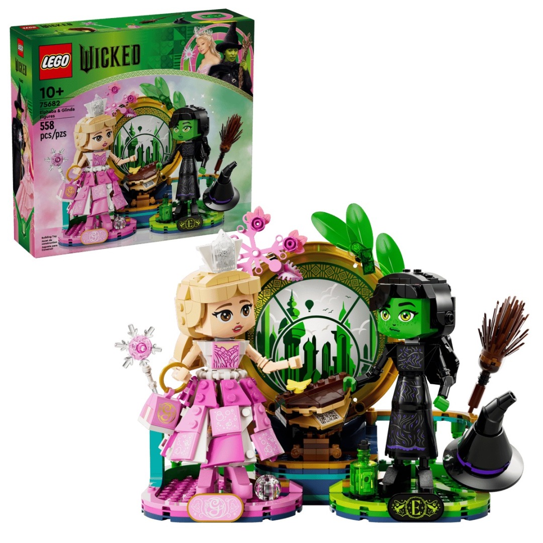 21ebbdbcbd61e1f4b60f5d9395fbe799.jpg LEGO Wicked 75682 Elphaba & Glinda Figures - Image 1