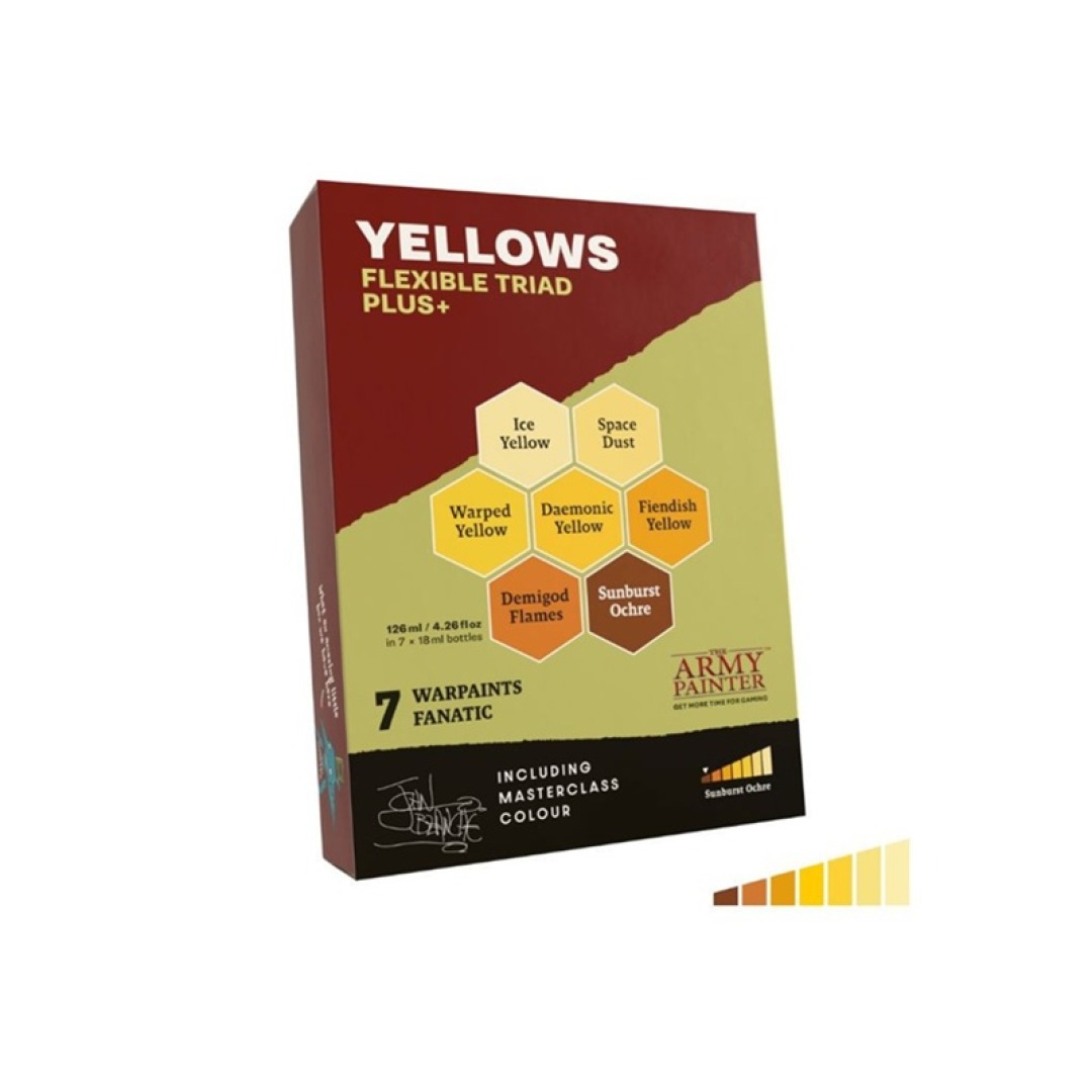 2f95bfc4d338beb8bafefe1dedaaa3de.jpg The Army Painter Warpaints Fanatic: Flexible Triad PLUS+: Yellows - Image 1