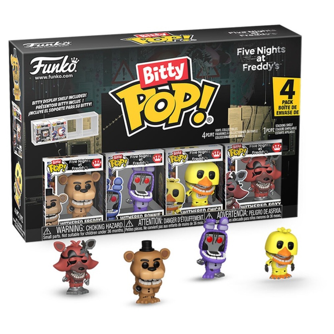 4f584a61a872760390e10d4e11b27a8c.jpg Funko Bitty POP! Five Nights at Freddy's - Withered Freddy 4 Pack - Image 1