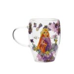 Disney Rapunzel Glass with Dried Flowers
