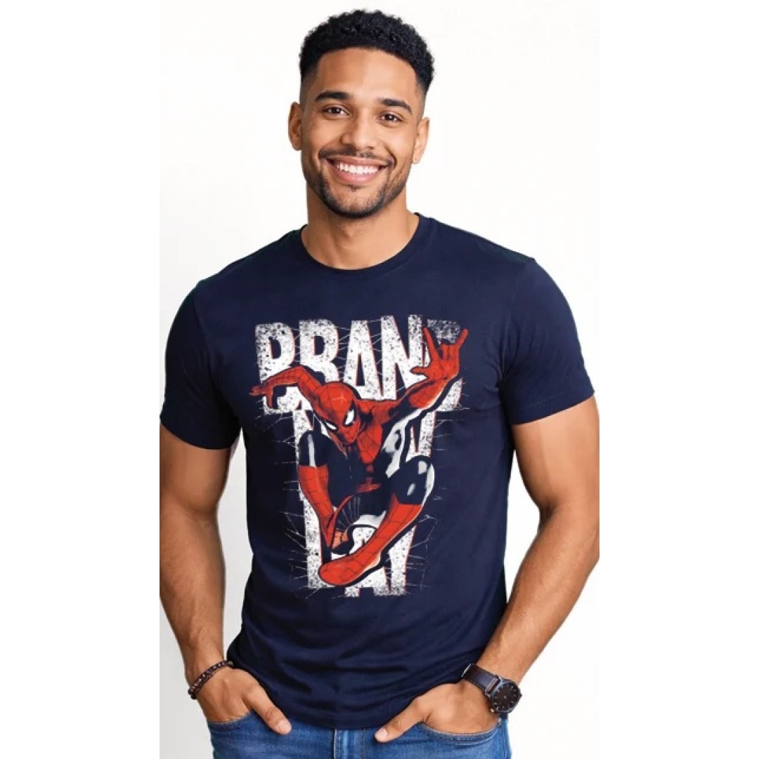 6bc779e71db7bebe093dacaaca487d92.jpg Marvel Spider-Man Brand New Day Blue T-Shirt (XL) - Image 1