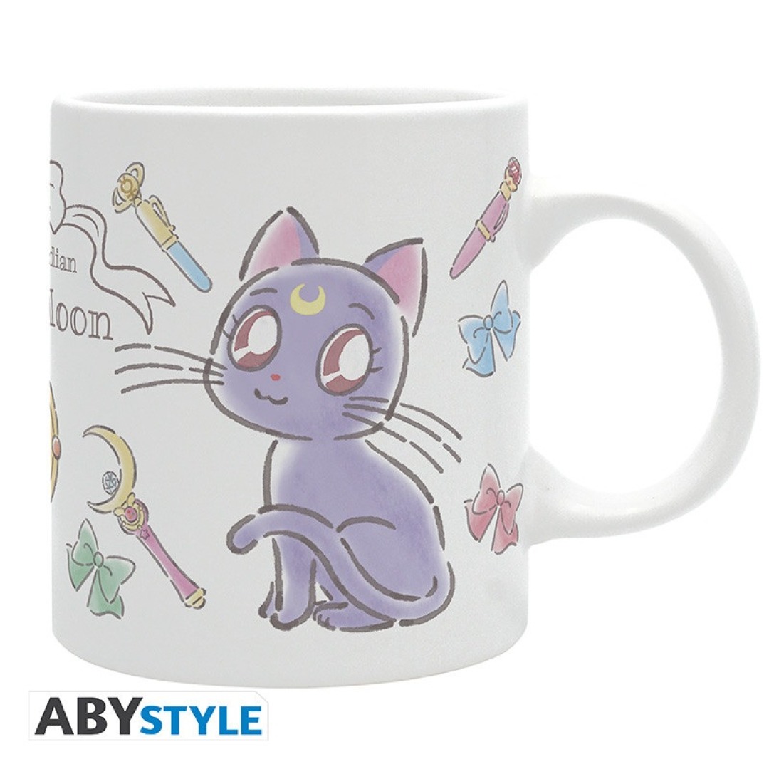 6ea323144f861fc7704e995ee924d523.jpg Sailor Moon Luna & Artemis Chibi Mug 320ml - Image 1