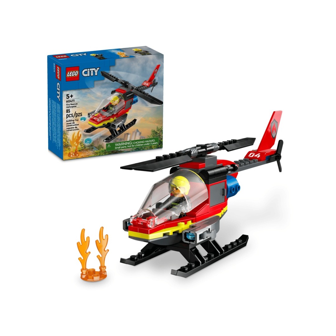 7414e97960450ed6d5b19f57553d7405.jpg LEGO City 60411 Fire Rescue Helicopter - Image 1