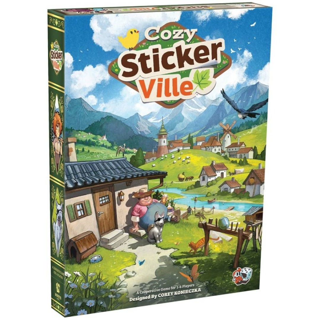 7ac4674523300474b450794bf9f096e8.jpg Cozy Stickerville Board Game - Image 1