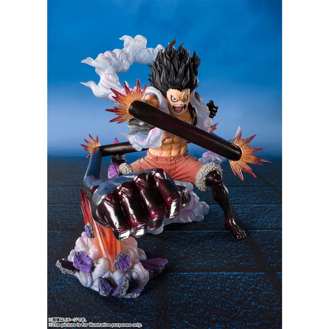 7b406f0f82e2eff7863b4a37ebd18707.jpg One Piece Zero Luffy Gear 4 King Cobra Figuarts Bandai Figure - Image 1