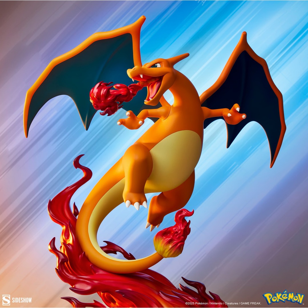 95e84bccb6dad41b7d06db96e6daab39.jpg Pokemon Charizard Sideshow Statue - Image 1