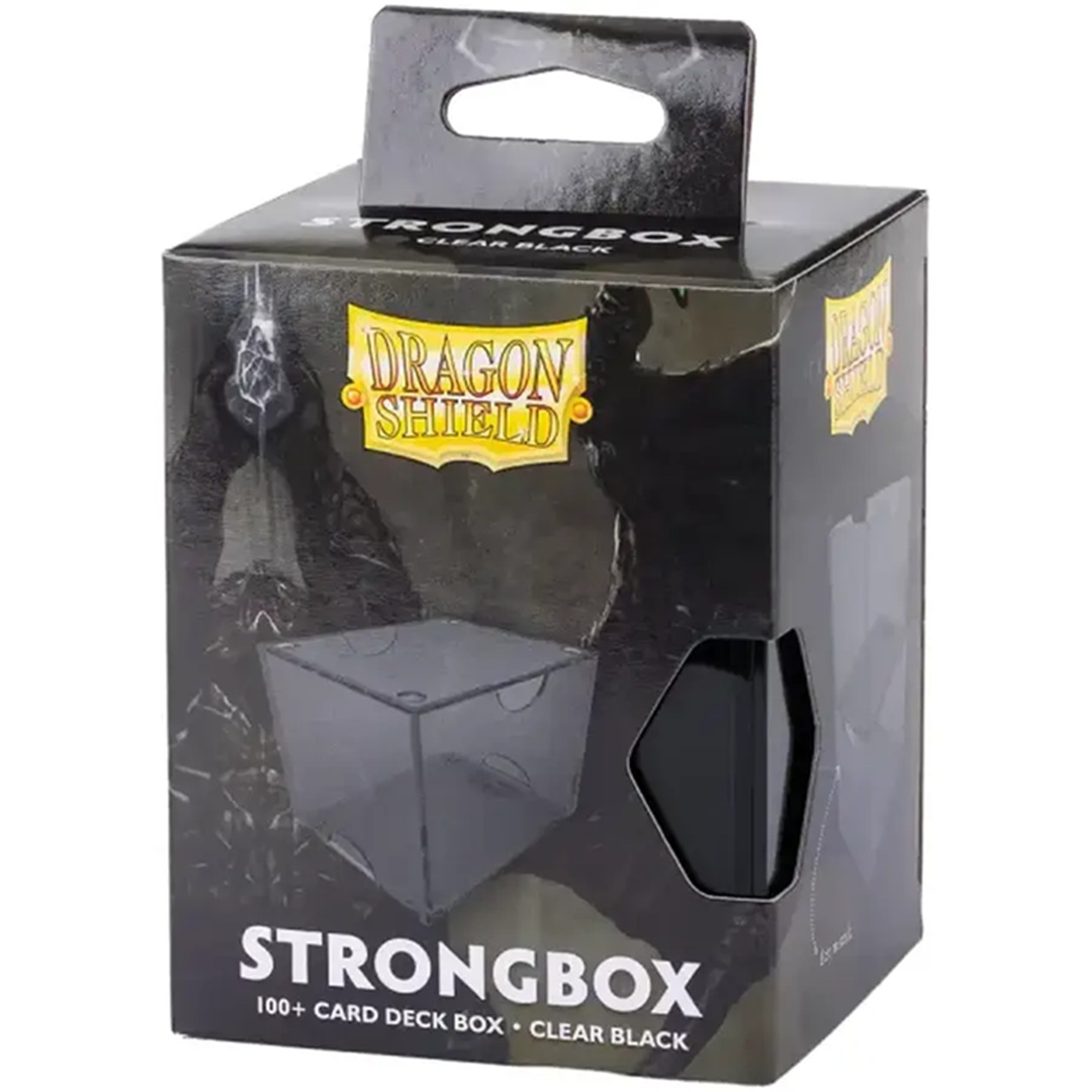 98d8034075231745534559f9132fb4ac.jpg Dragon Shield Strongbox Box Clear Black - Image 1