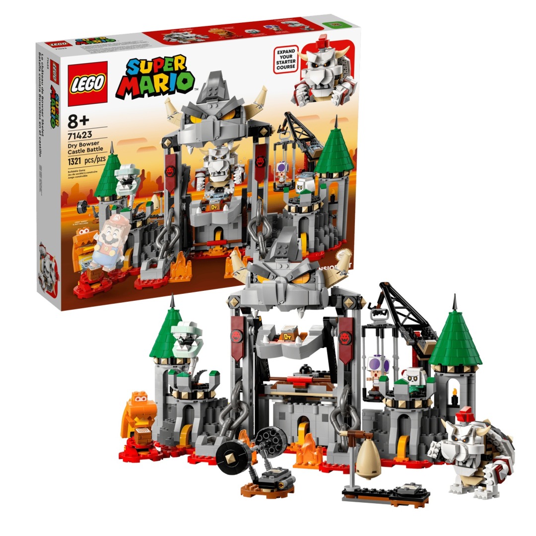 ac775ddf22ee80892080fa2ffae8b9cf.jpg LEGO Super Mario 71423 Dry Bowser Castle Battle Expansion Set - Retired - Image 1