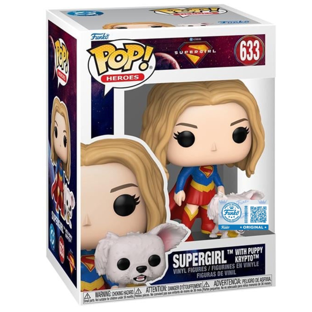 adf02eb0fe819c4290e79b0faa44ff66.jpg Funko POP! DC Supergirl N° 633 - Supergirl With Puppy Krypto - Image 1