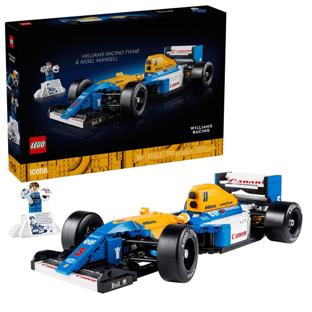 bce8cb6a98194b7f9dc0bbd8306bb28e.jpg LEGO Icons 10353 Williams Racing FW14B & Nigel Mansell - Image 1
