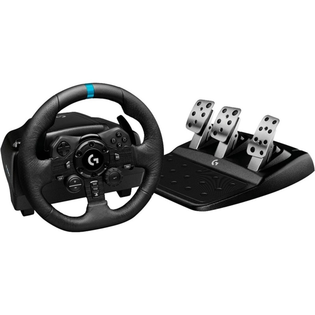 c4524a18a88c64860f731e7f3f1f95cf.jpg Logitech G923 TrueForce Racing Wheel & Pedals (PS & PC version) - Image 1