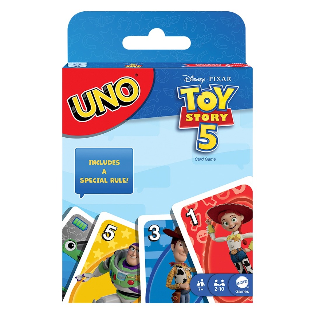 e1b11367fb4bbc6b5df64bd33c914ed6.jpg UNO Toy Story 5 Card Game - Image 1