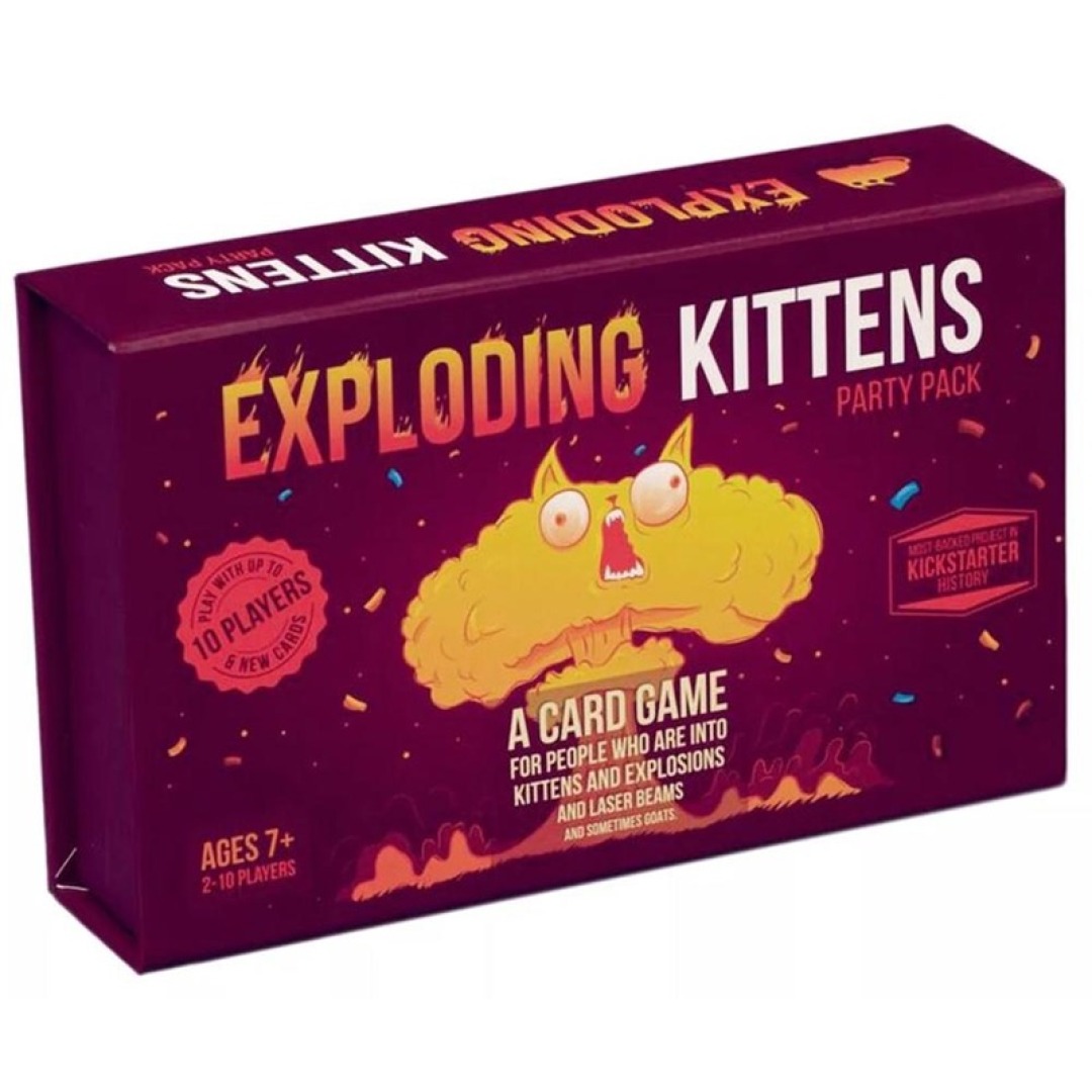 22d02816aae54f3940c4bd4520c8a20e.jpg Exploding Kittens: Party Pack Edition Card Game - Image 1