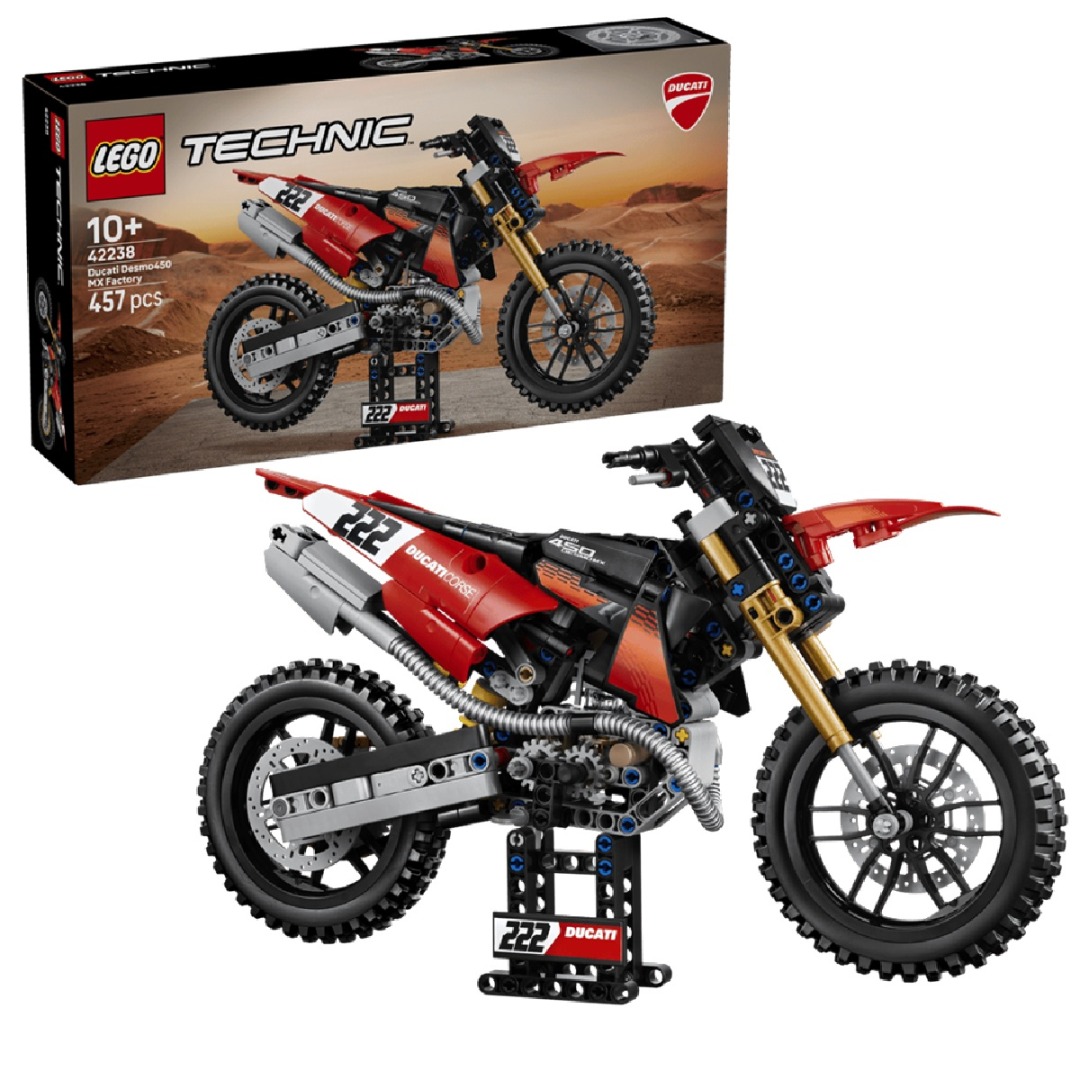 27f94654e202276d4fd937415760f313.jpg LEGO Technic 42238 Ducati Desmo450 MX Factory Motorcycle - Image 1