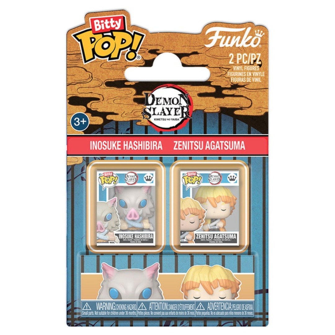 6848ed3f16354b3ddd445cf1e9d61cfd.jpg Funko Bitty POP! Demon Slayer 2 Pack Inosuke & Zenitsu - Image 1