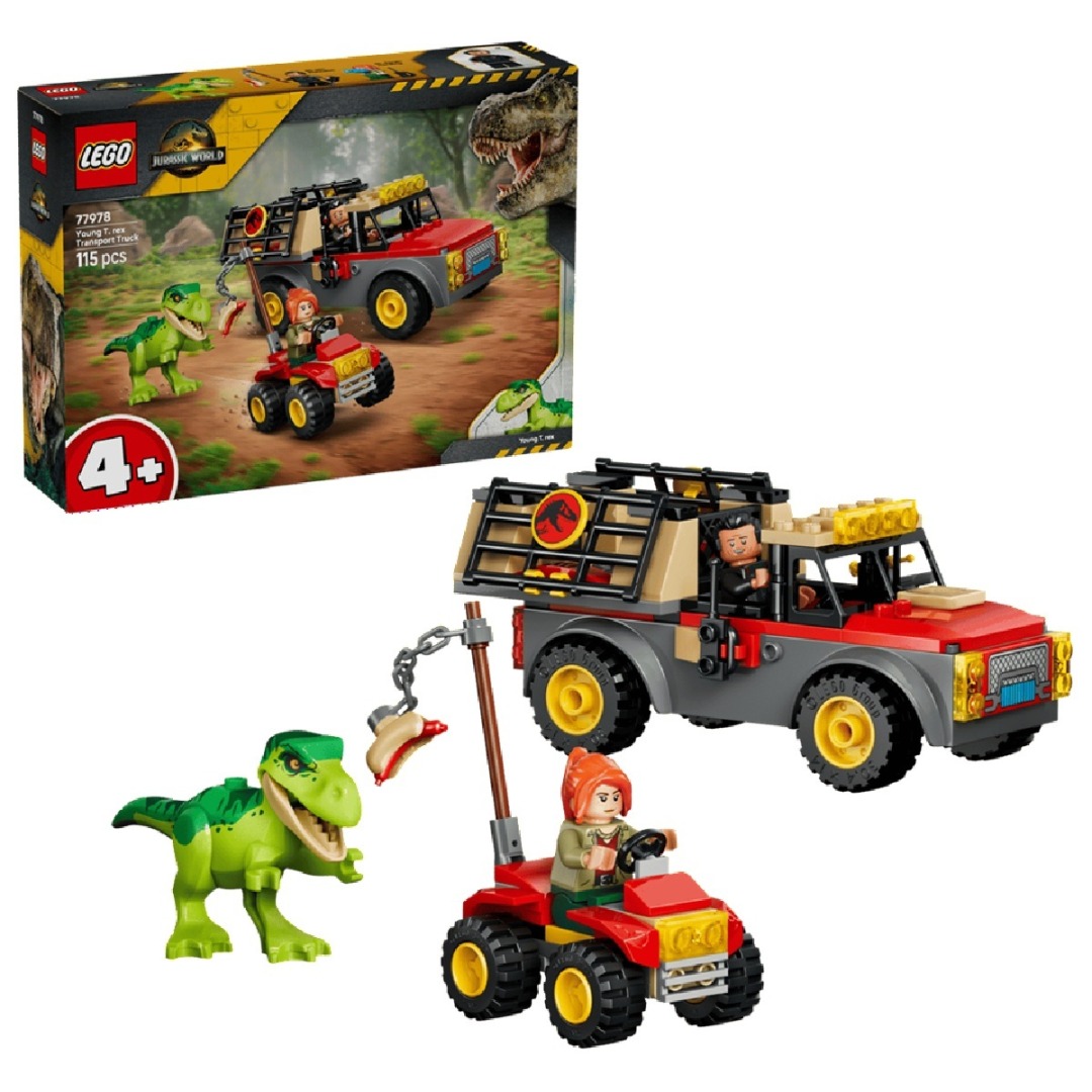 9831a40b4b5127c772fc48dffd39788a.jpg LEGO Jurassic World 77978 Young T. Rex Transport Truck - Image 1