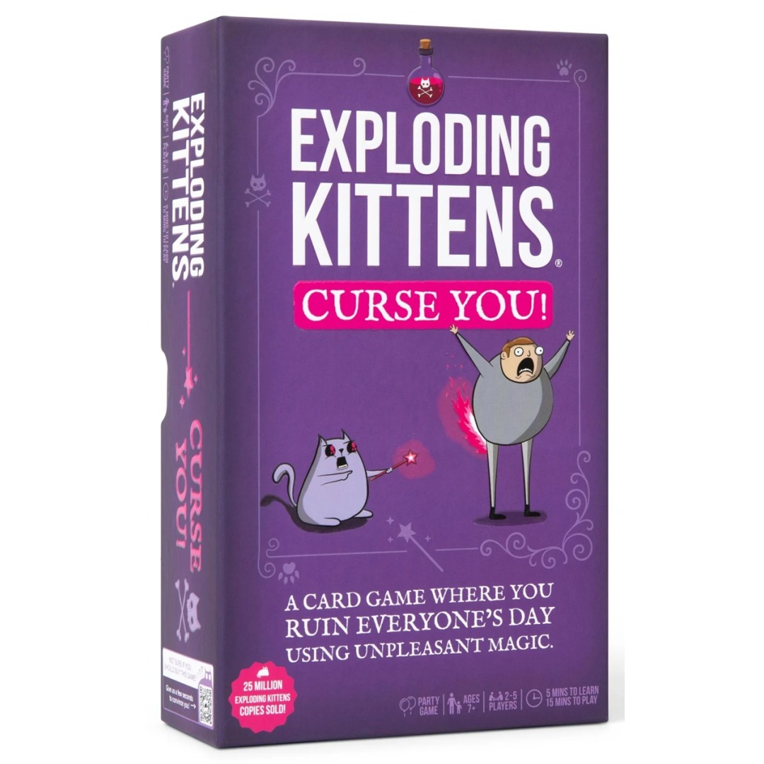 b9796d94a6b0727f79dd61e959a97e5f.jpg Exploding Kittens: Curse You! Card Game - Image 1