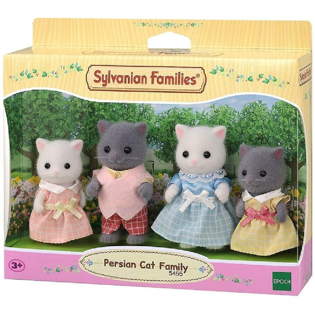 da1707d07f06b02c48fa9fd58975a124.jpg Sylvanian Families Persian Cat Family - Image 1
