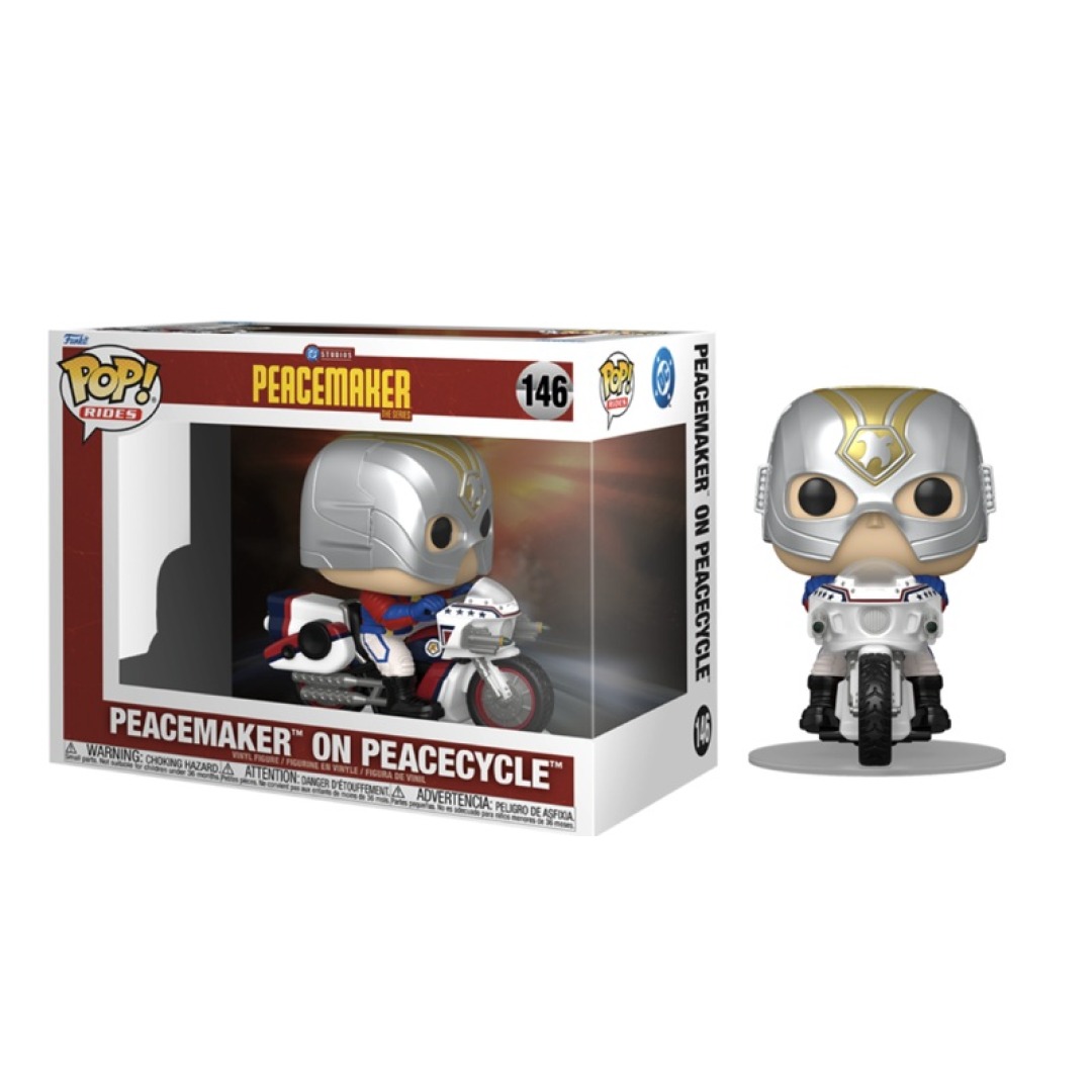 fa38a1a7ec3eb2b2974b3ba271d56730.jpg Funko POP! DC Peacemaker N° 146 - Peacemaker On Peacecycle - Image 1